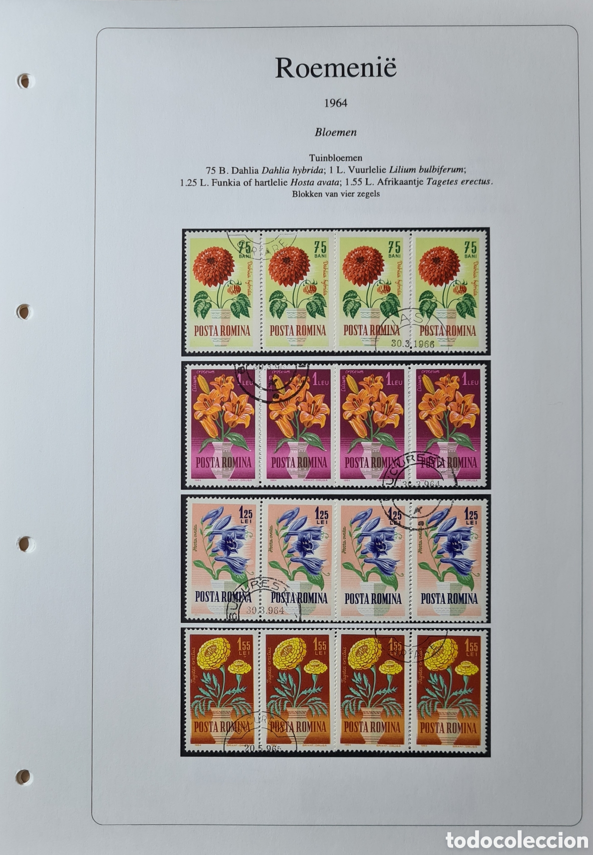 Sellos: Sellos de Flores de Ruman&iacute;a - Foto 2