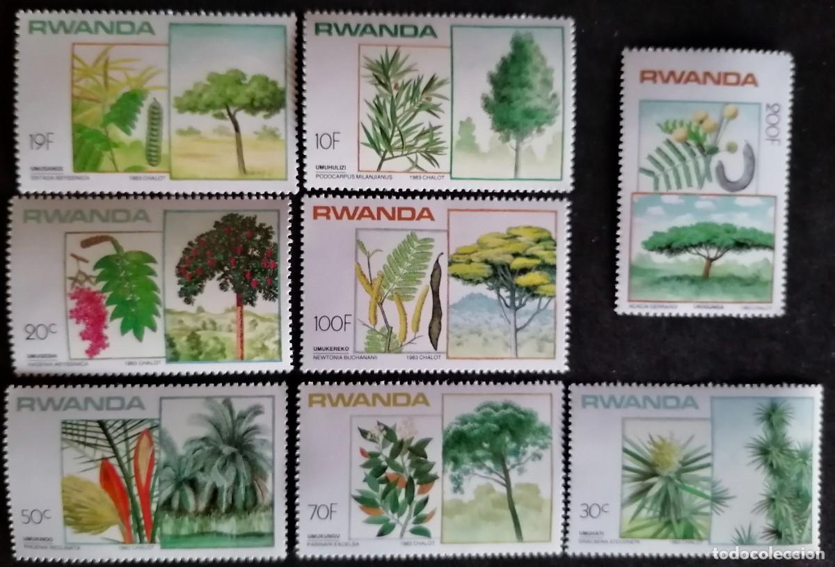 Sellos: RUANDA 1984 - &Aacute;RBOLES . - Foto 1