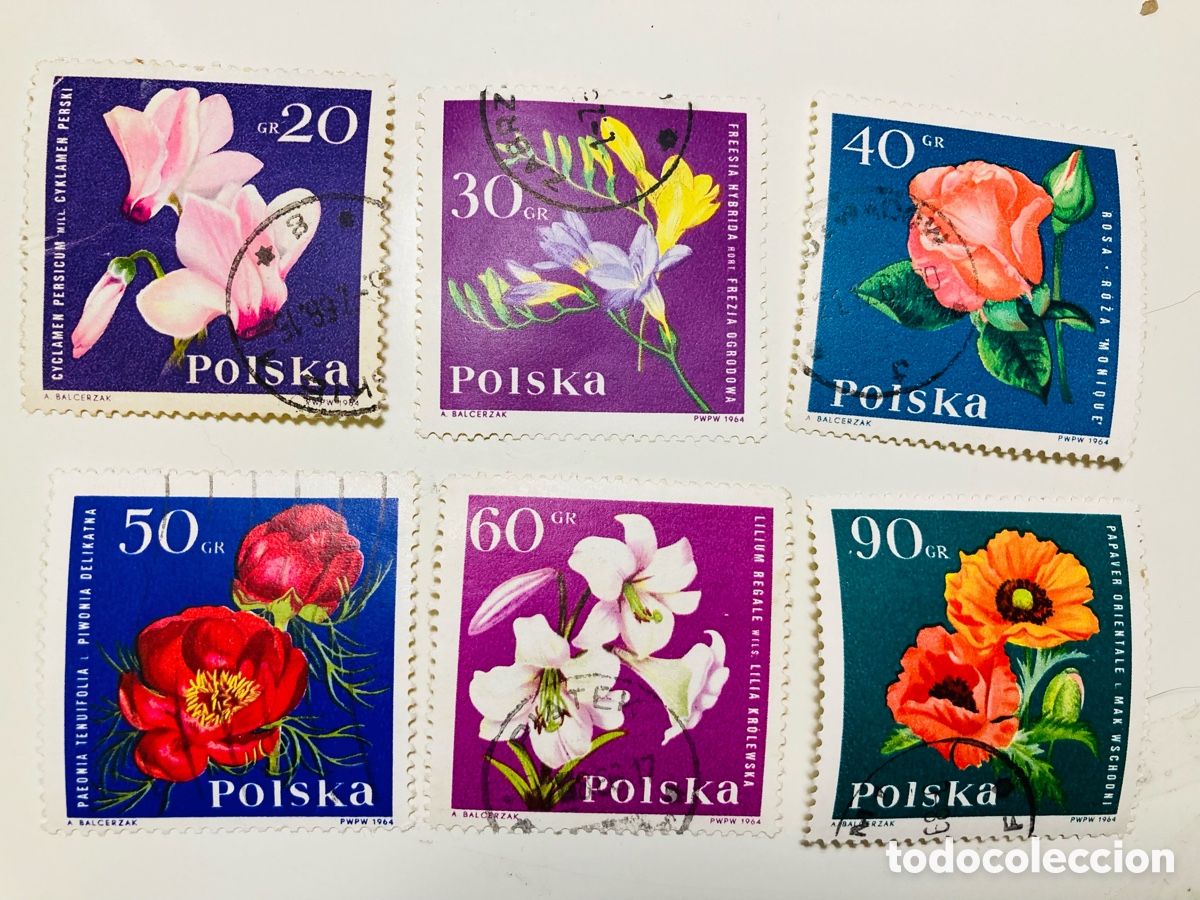 Sellos: Polska 1964 flores flora - Foto 1
