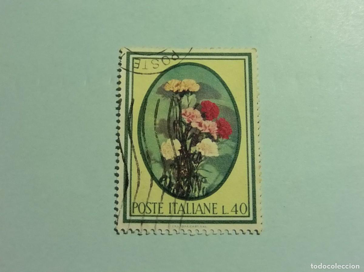 Sellos: ITALIA - FLORA - RACIMO DE CLAVELES. - Foto 1