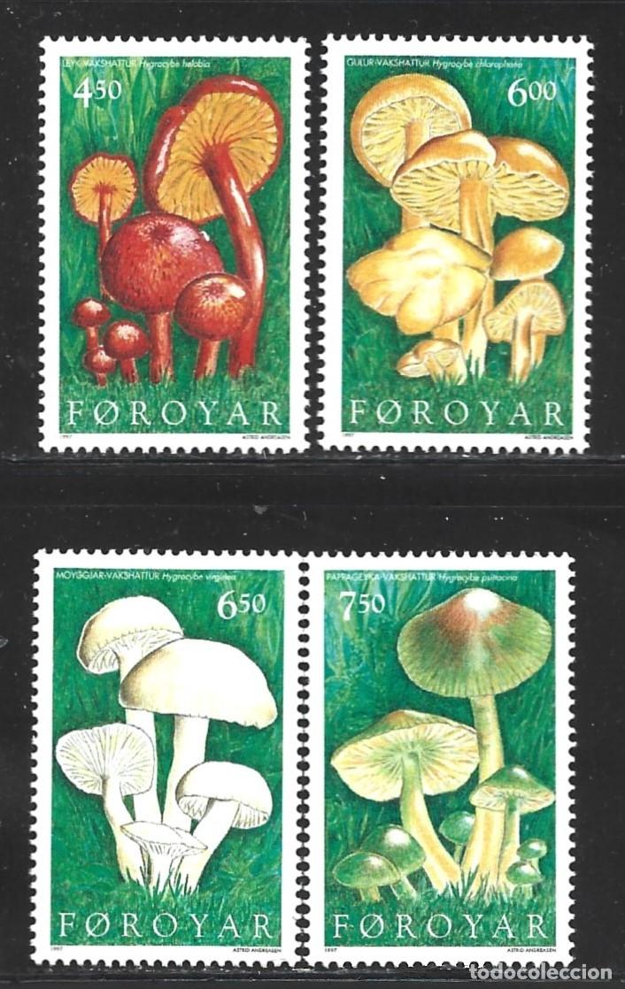 Sellos: FEROE 307/10** - A&Ntilde;O 1997 - FLORA - SETAS - Foto 1
