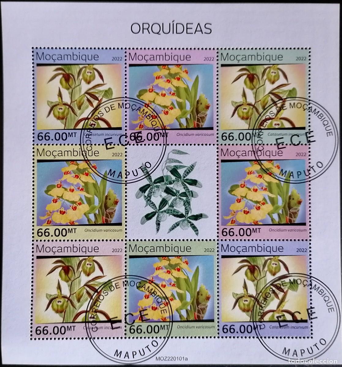 Sellos: MOZAMBIQUE 2022 - HB ORQUIDEAS . - Foto 1