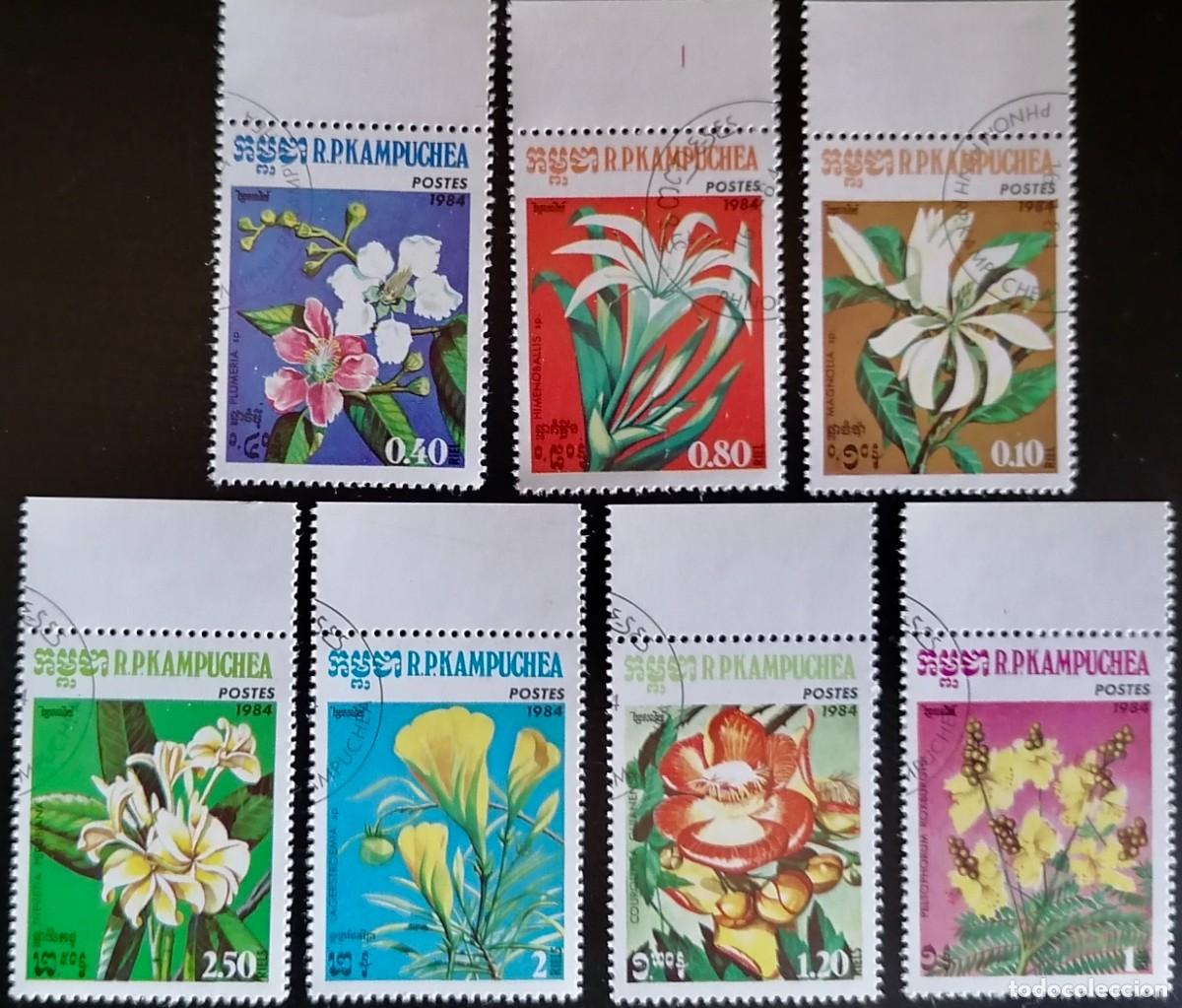 Sellos: CAMBOYA 1984 - FLORES .- - Foto 1