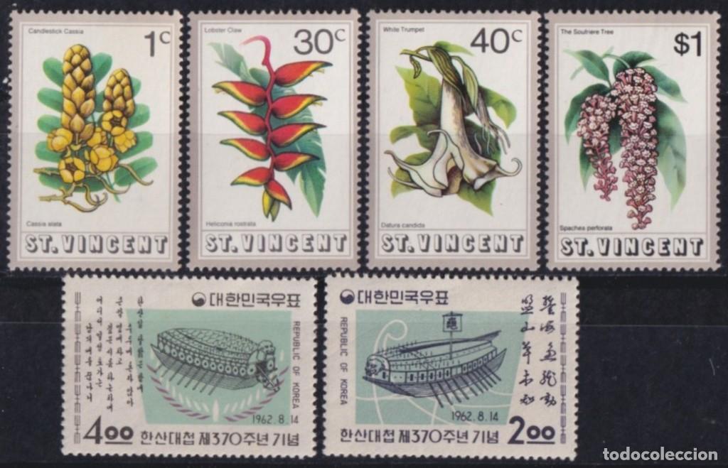 Sellos: F-EX53473 ST VINCENT 1962 ORIGINAL GUM FLOWER FLORES. - Foto 1