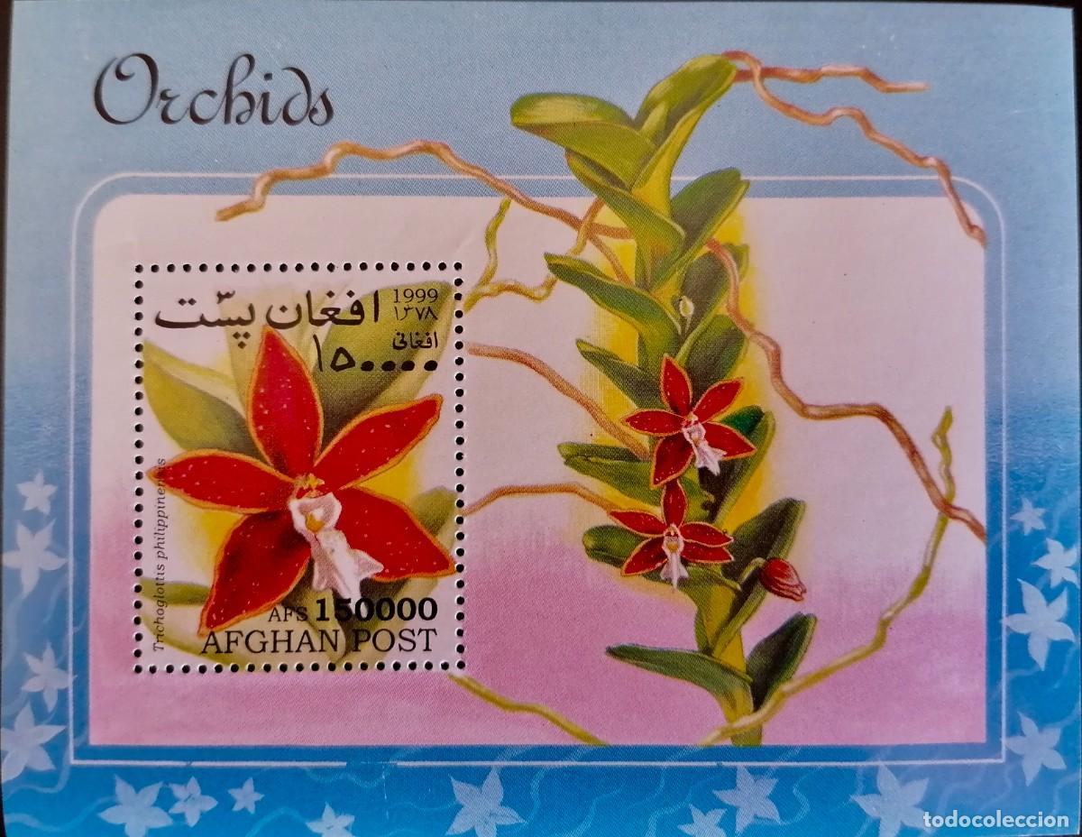 Sellos: AFGANIST&Aacute;N 1999 - HB ORQUIDEAS . - Foto 1