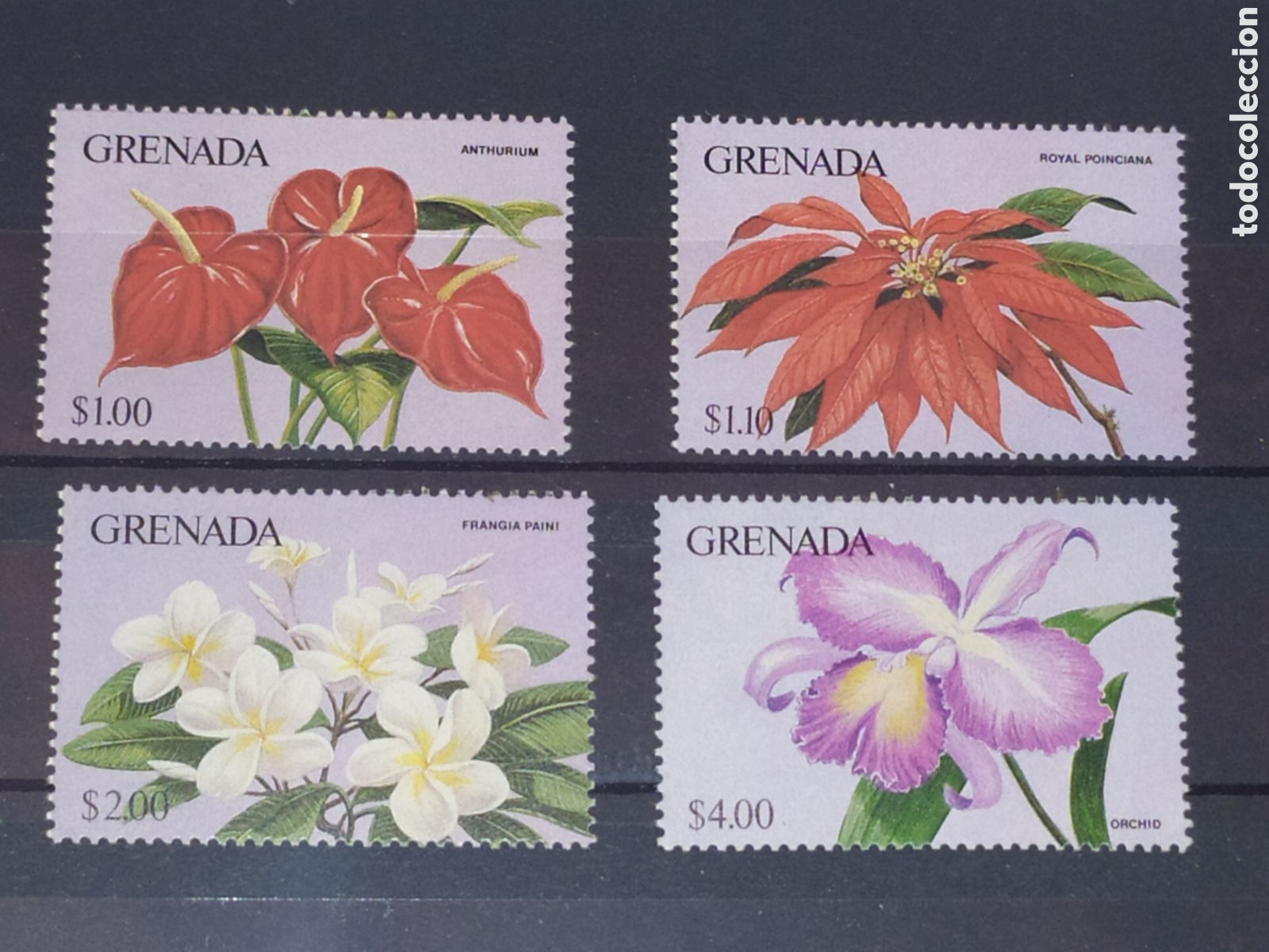 Sellos: GRENADA/ GRANADA 1986 1361/4** FLORA - Foto 1