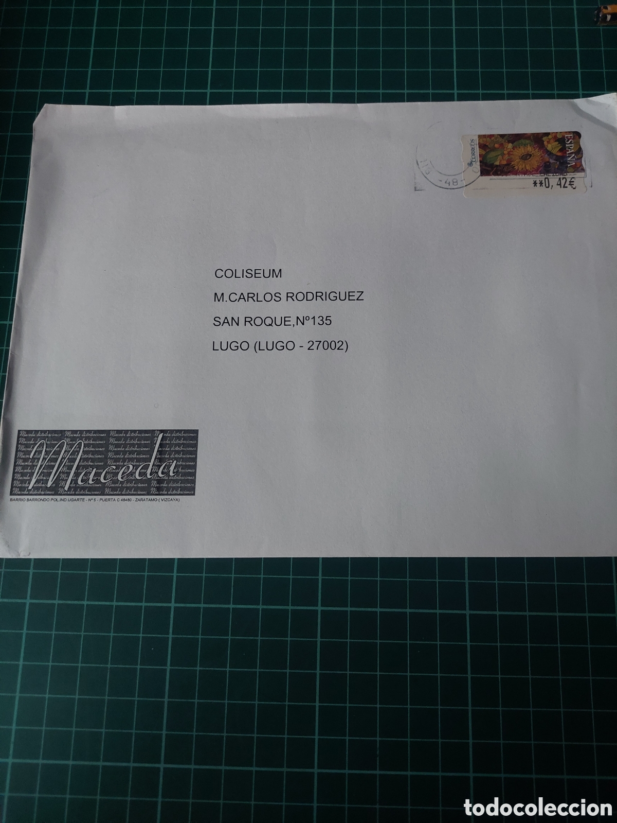 Sellos: SOBRE ATM MATASELLO LUGO FLIRA - Foto 1