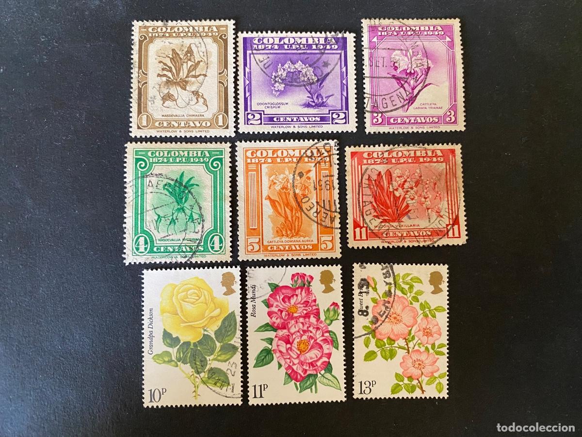 Sellos: Dos series de Flores usadas - Foto 1