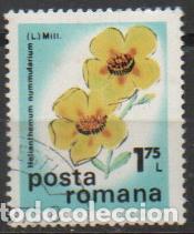 Sellos: Rumania 2915, Heliantemo, usado - Foto 1