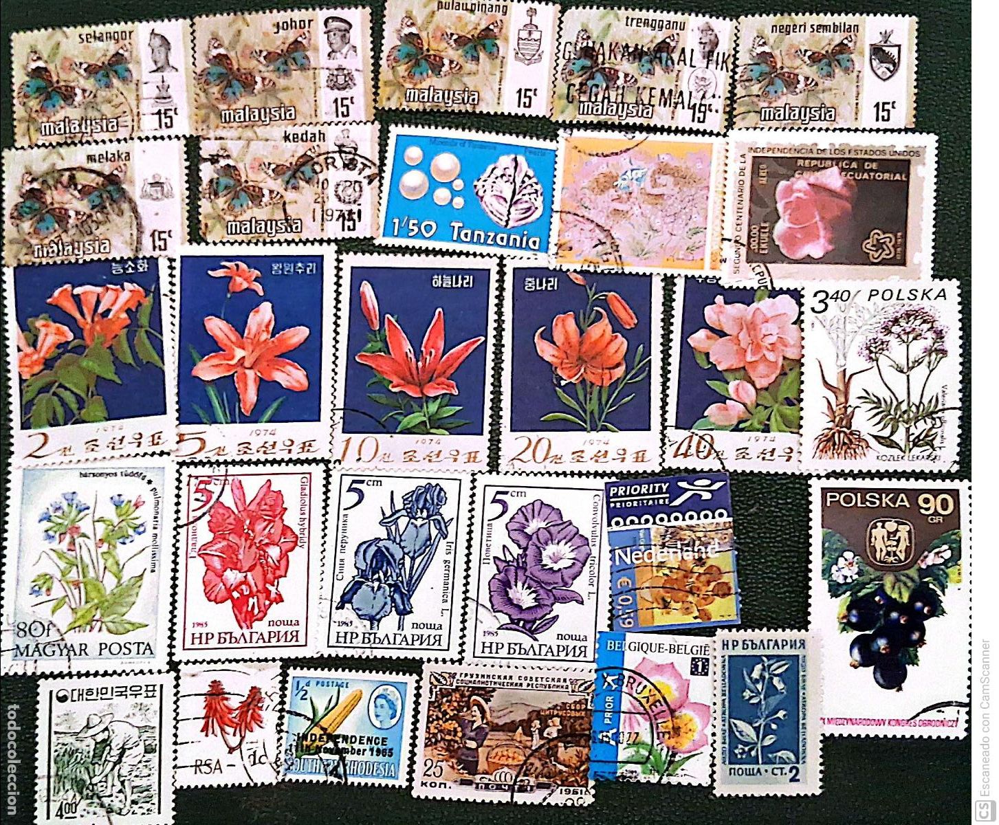 Sellos: Flora. 28 Sellos usados distintos. Ref. 94 - Foto 1