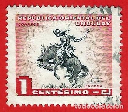 Sellos: Uruguay. 1954. Scott # 606. Doma de Caballo - Foto 1