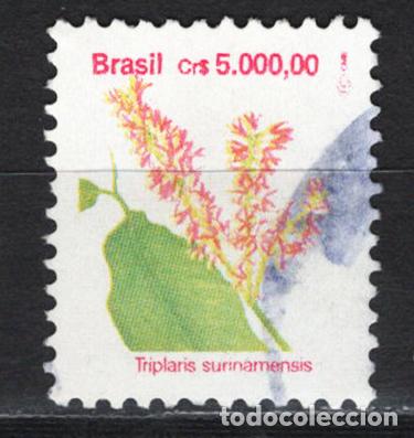 Sellos: BRASIL 1992 usado FLORA Yvert 2095 - Foto 1