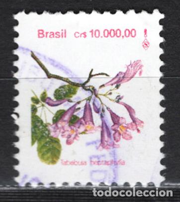Sellos: BRASIL 1992 usado FLORA Yvert 2096 - Foto 1