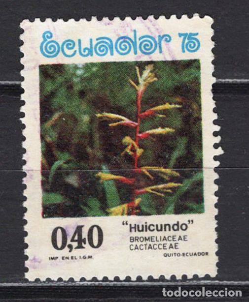 Sellos: ECUADOR 1975 usado FLORA Yvert 939 - Foto 1
