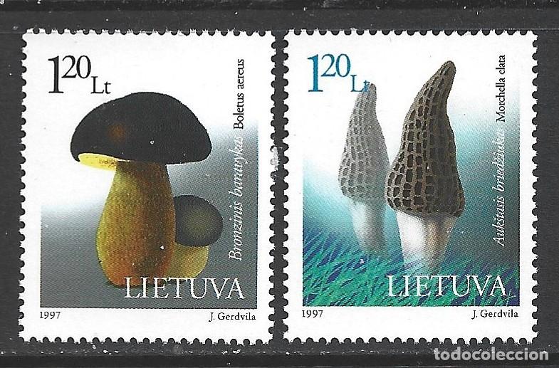 Sellos: LITUANIA 566/67** - A&Ntilde;O 1997 - FLORA - SETAS - Foto 1