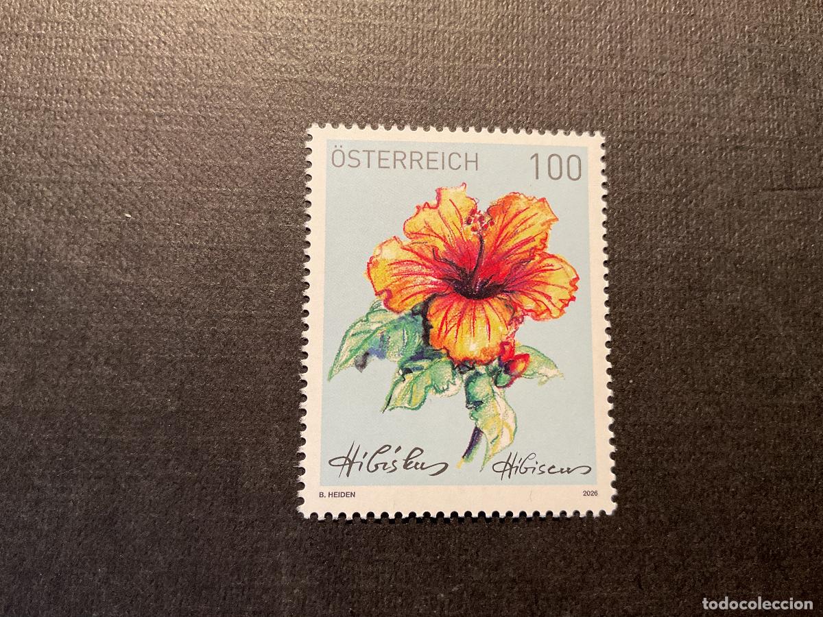 Sellos: AUSTRIA A&Ntilde;O 2026. FLORA. HIBISCUS - Foto 1