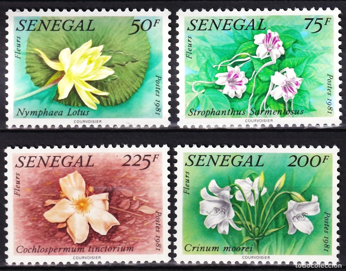 Sellos: Senegal, 1982 Y&T. 562 / 565 /**/, Flores - Foto 1