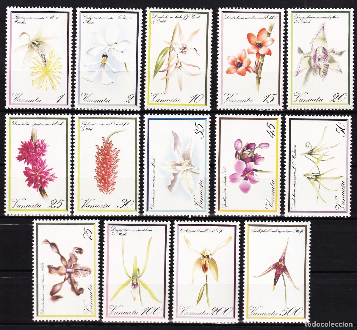 Sellos: Vanuatu, 1982 Y&T. 643 / 656 /**/, Flores - Foto 1