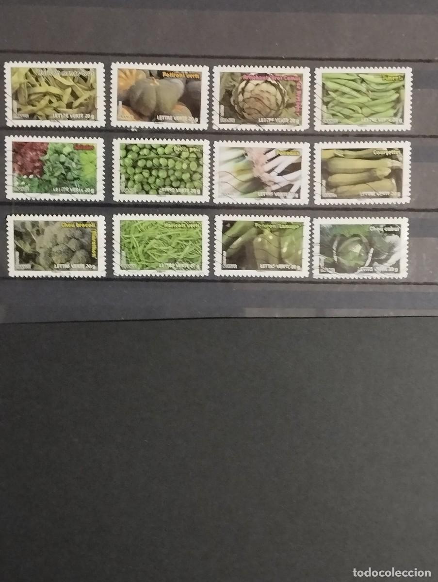 Sellos: 22.04/ Francia. Autoadhesivos. Ser&iacute;a completa en usado. Flora