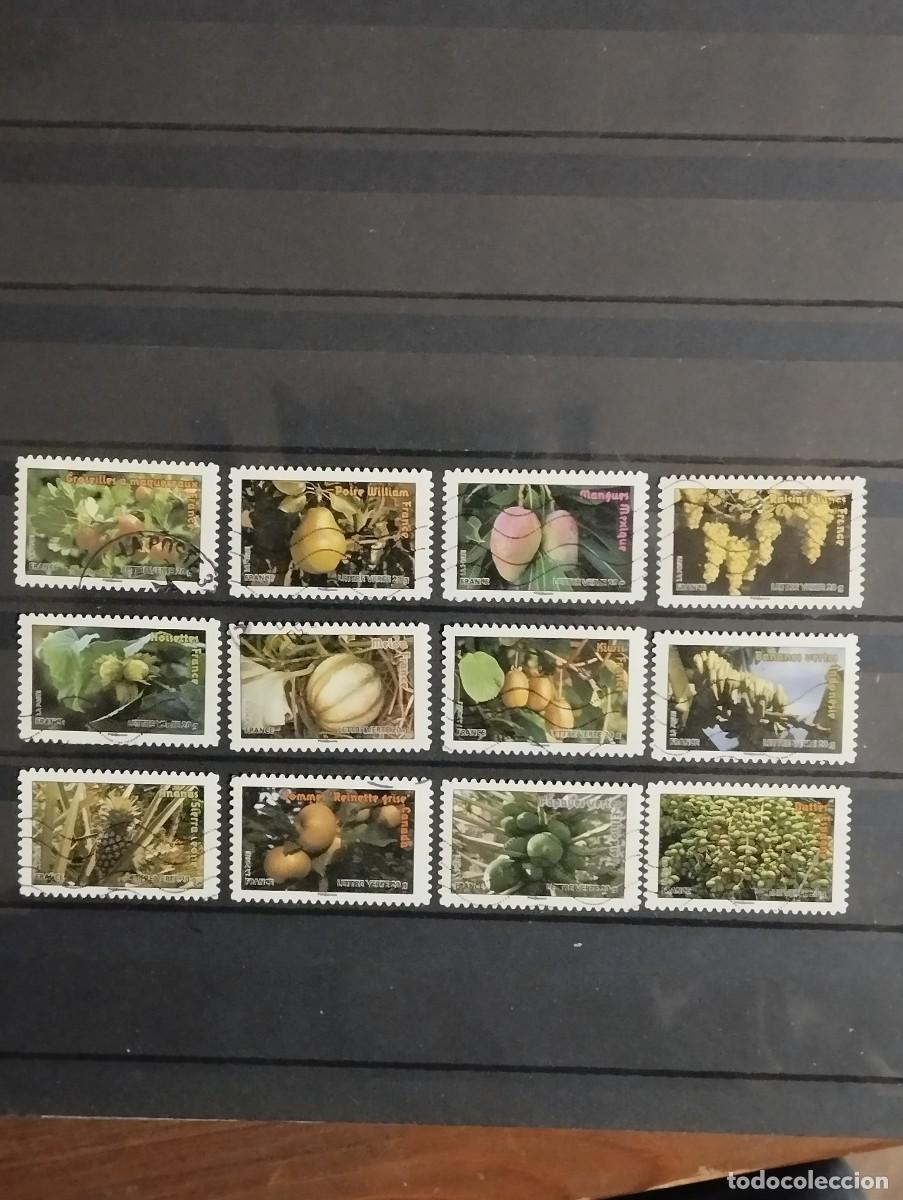 Sellos: 22.04/ Francia. Autoadhesivos. Ser&iacute;a completa en usado. Flora