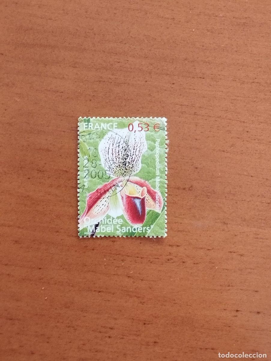 Sellos: 23.04/ Francia. 2005. 0,53 er. en usado. Flores