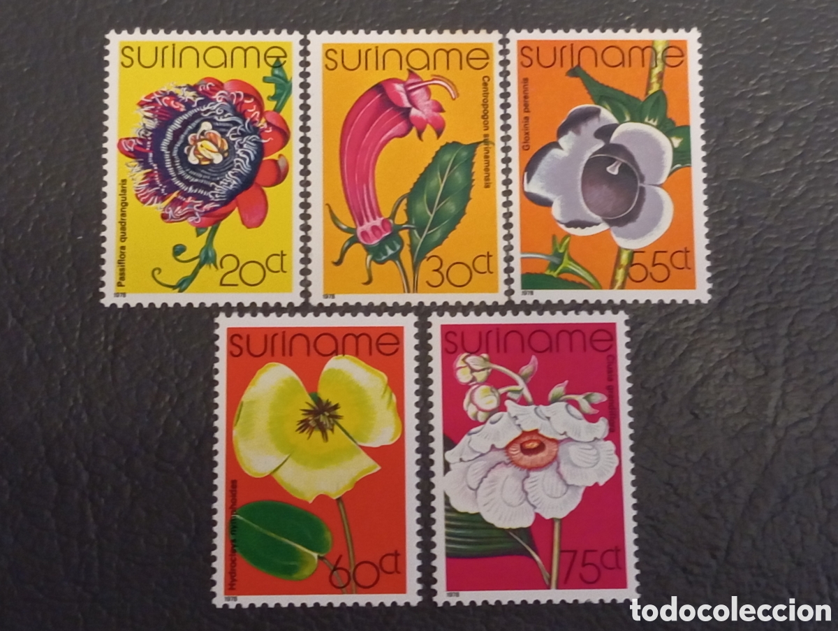 Sellos: Surinam 1978 - Serie Flora Completa (5v) - Scott #484/488 - MNH