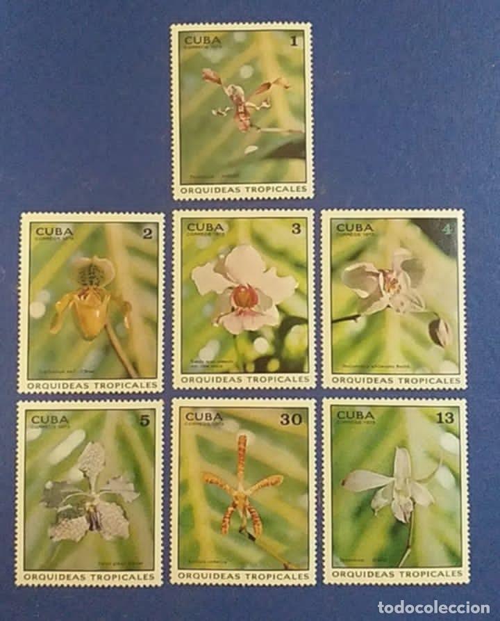 Sellos: Sellos Tema Flores 1973 Cuba Orquideas Tropicales 7v. Nuevos