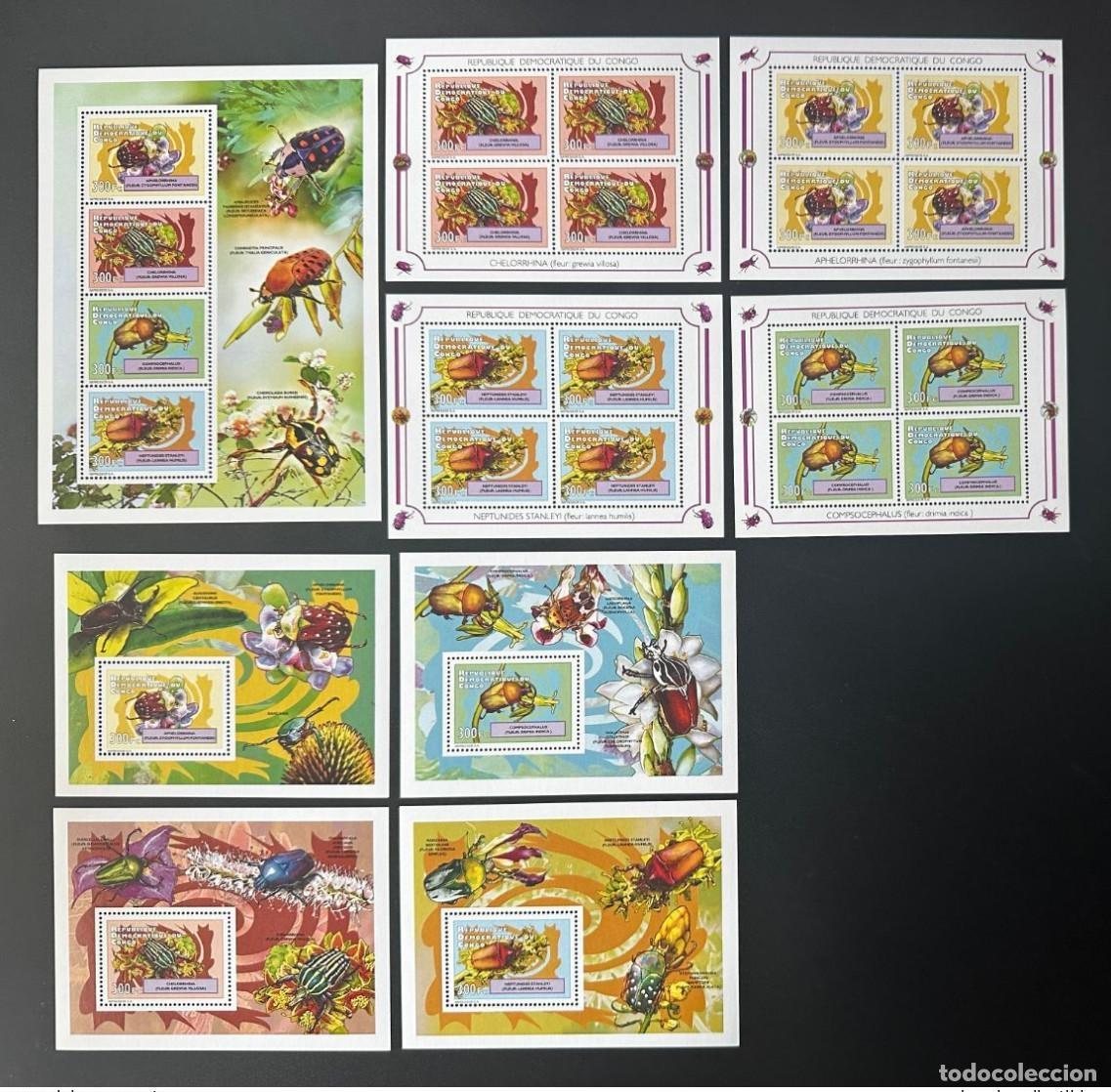 Sellos: Congo 2012 Mi. 2064 - 2067 Bl. 406 409 Insectos flores