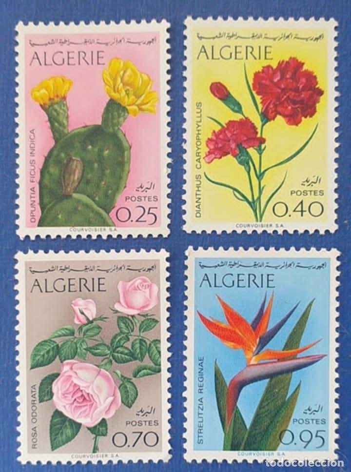 Sellos: SELLOS FLORES ARGELIA 1969 4v. Nuevos