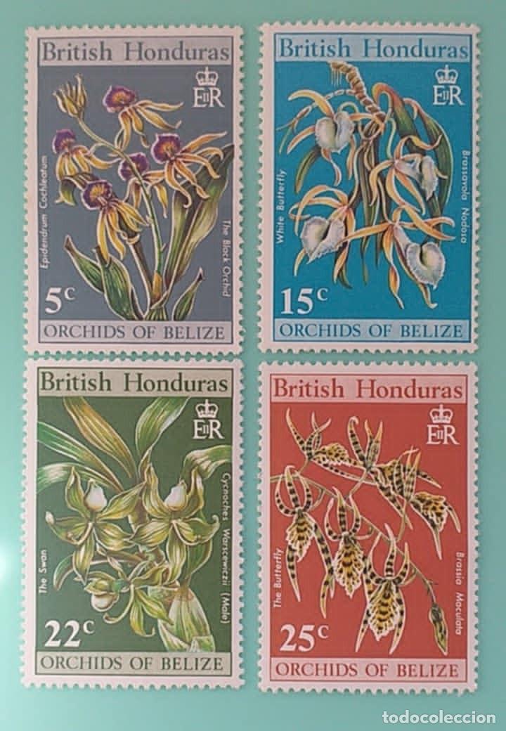 Sellos: SELLOS TEMA FLORES Honduras Brit&aacute;nica 1970 4v. Orquideas de Belize. Nuevos