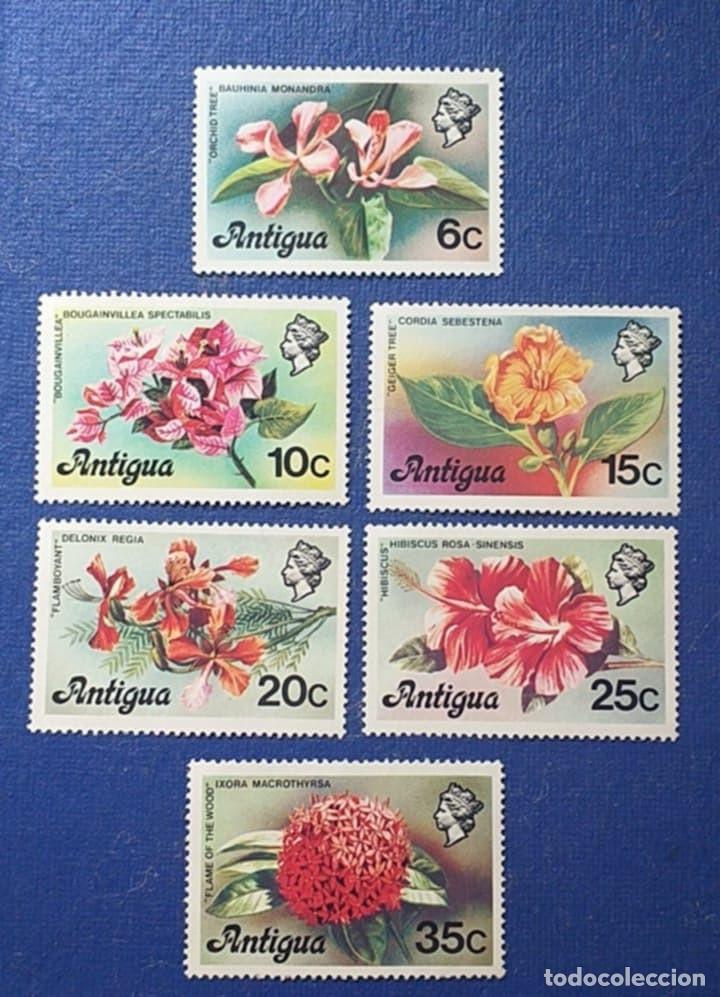 Sellos: SELLOS TEMA FLORES ANTIGUA 1976 6v. Hibiscus/Bouganvillea Nuevos