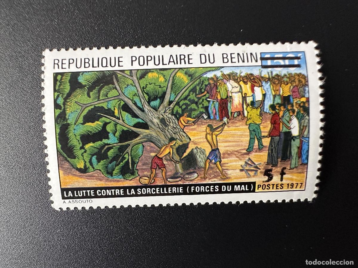 Sellos: Benin 1984 Mi. 358 Sobreimpresi&oacute;n Lucha contra las fuerzas de la hechicer&iacute;a malvado &aacute;rbol