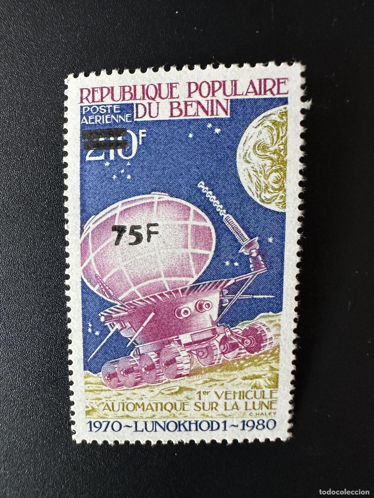 Sellos: Benin 1983 Mi. 312 Sobreimpresi&oacute;n Space Raumfahrt Lunokhod 1