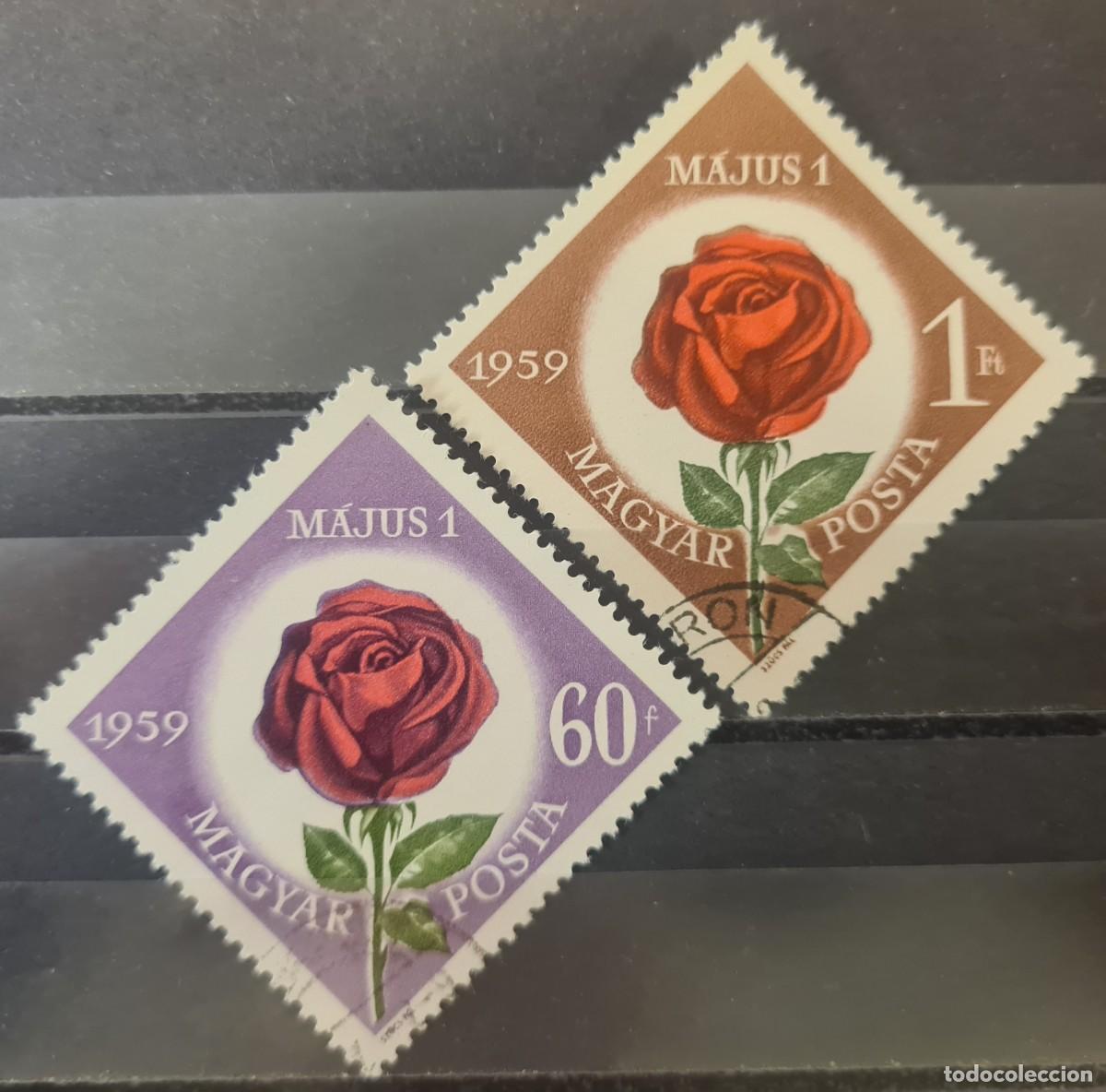 Sellos: Serie completa de sellos usados de Hungr&iacute;a 1959: Primero de Mayo