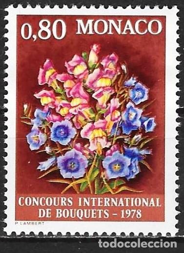 Sellos: Monaco 1977 - Mi 1290 - YT 1115 - Flores - MNH**
