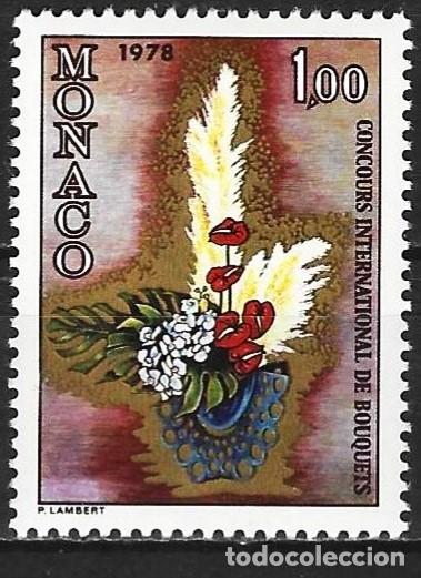 Sellos: Monaco 1977 - Mi 1291 - YT 1116 - Flores - MNH**