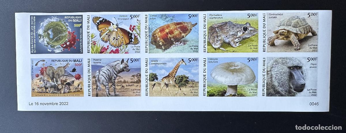 Sellos: Mali de mayo 2022? ND Wildlife COVID-19 biodiversidad mariposas hongos monos tortugas