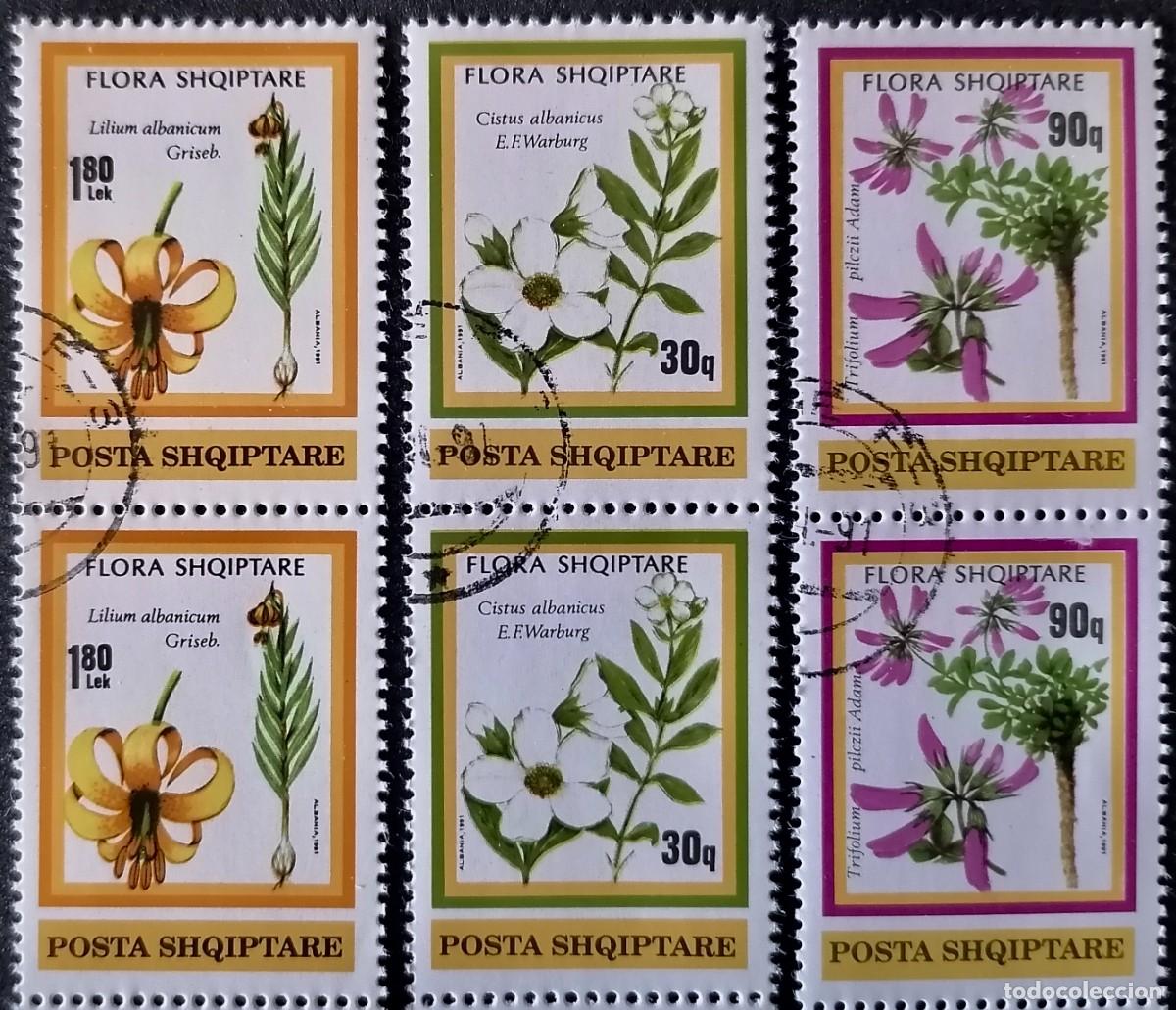 Sellos: ALBANIA 1991 - FLORES .