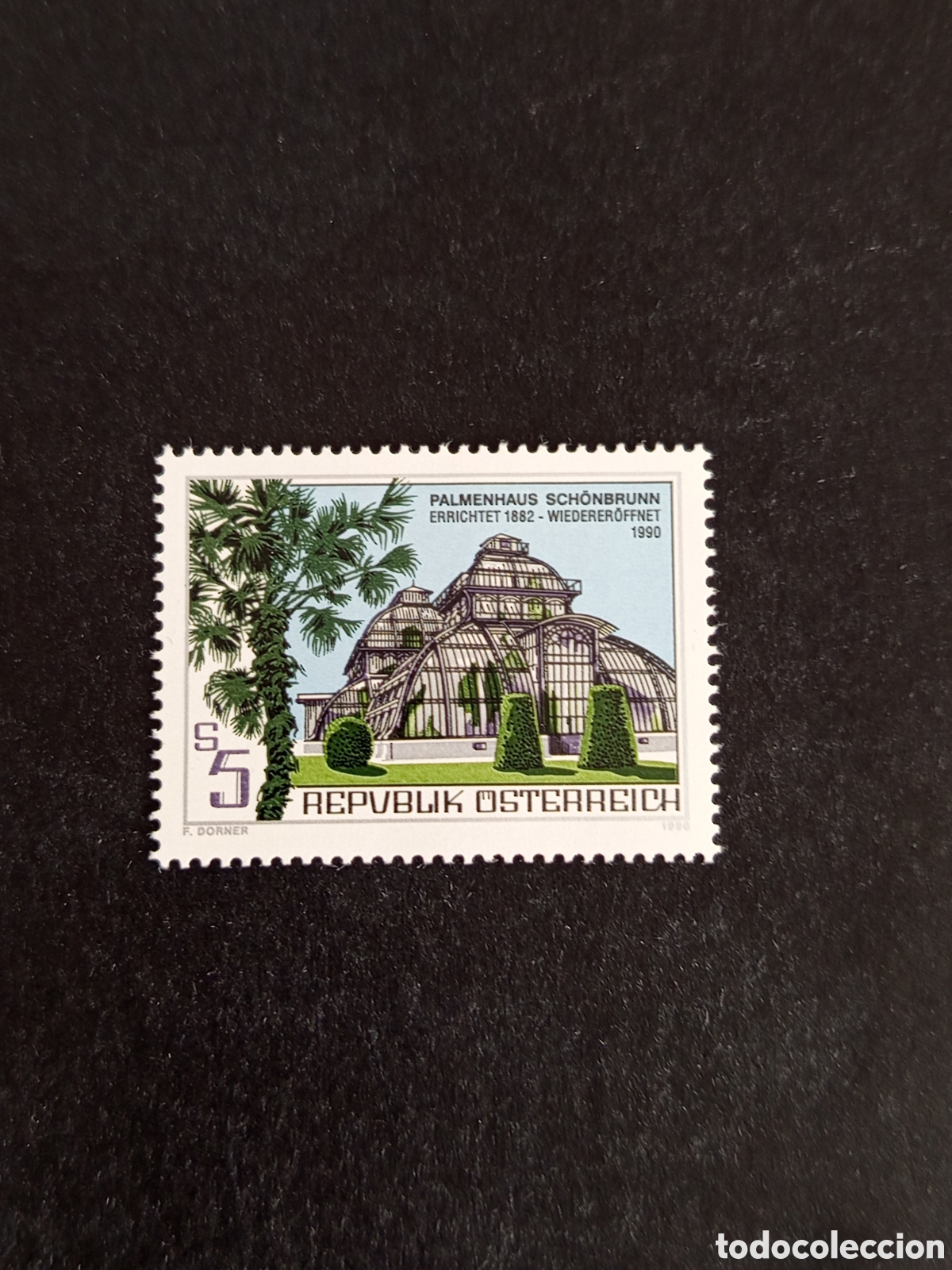 Sellos: AUSTRIA, 1990. Invernadero . Palmera. Yvert 1840. Pedido m&iacute;nimo 3 &euro;. Ver fotos . Sello en nuevo
