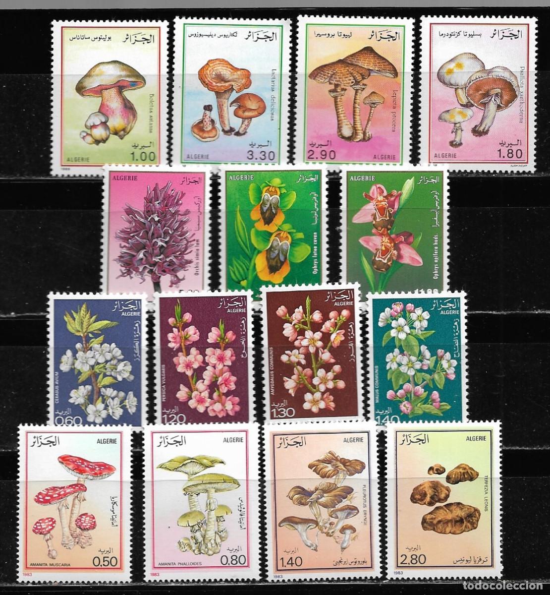 Sellos: ARGELIA LOTE DE 4 SERIES TEMA FLORA - Ivert 679/82, 787/91, 966/9 y 1059/61. MNH.