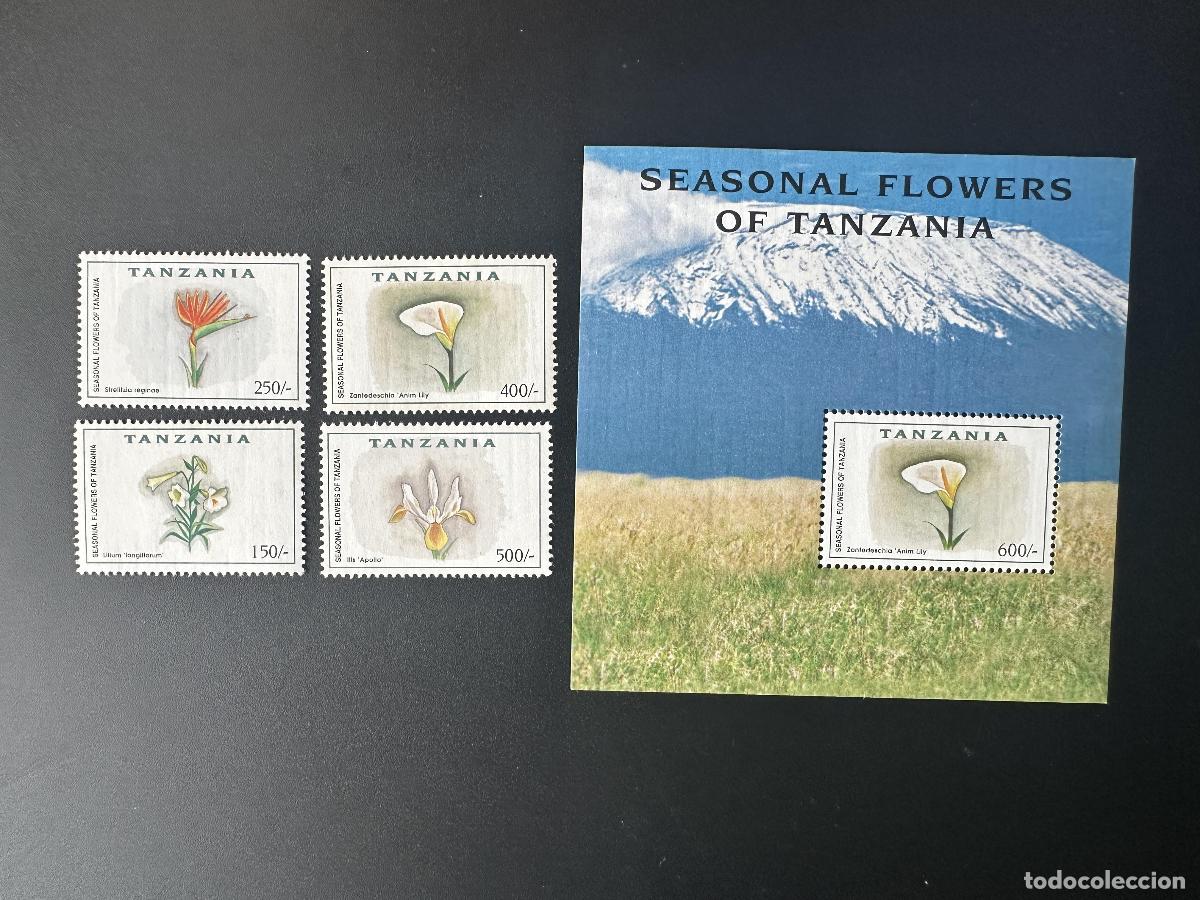 Sellos: Tanzania 1999 Mi. Hoja de bloques Bl.3920-3923 con flores la temporada del Kilimanjaro