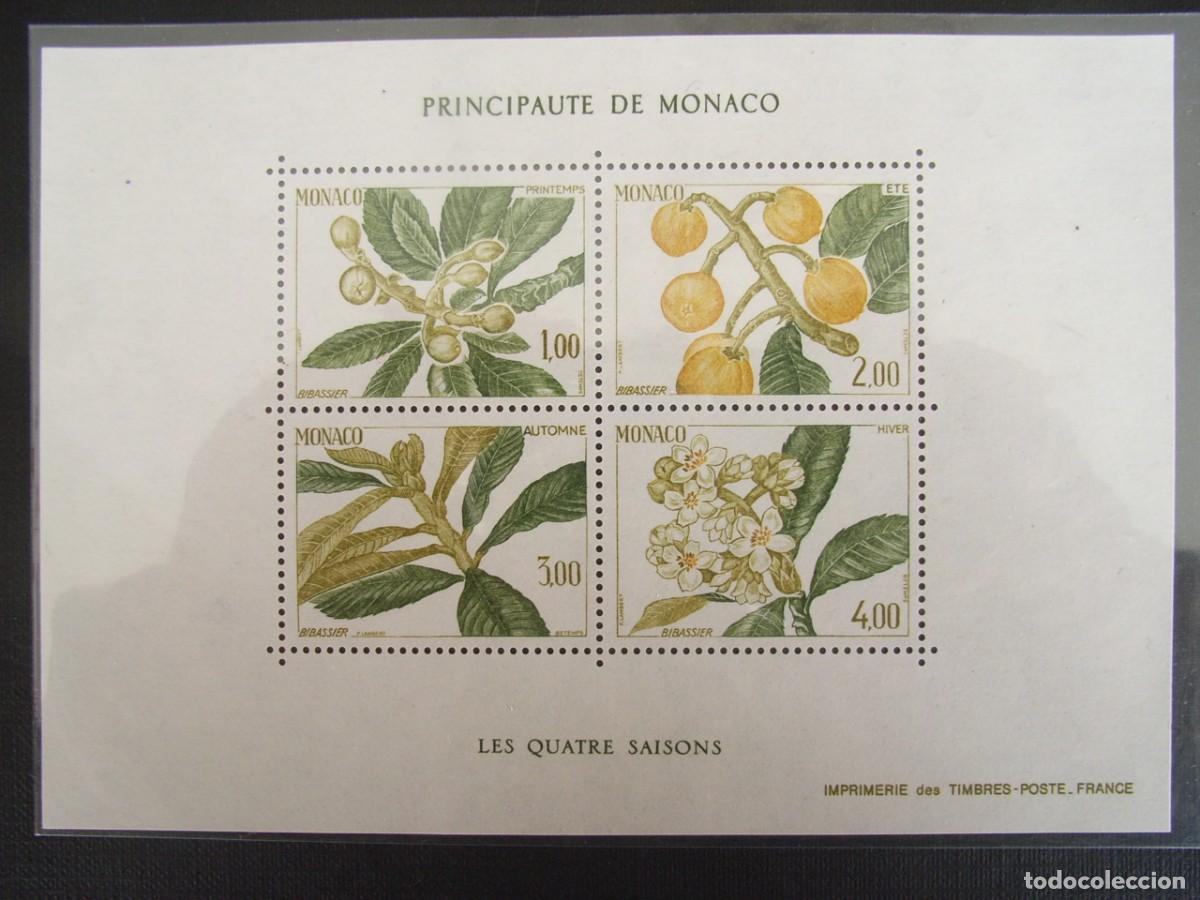 Sellos: MONACO N&ordm; YVERT HB 31*** A&Ntilde;O 1985. FLORA. LAS CUATRO ESTACIONES DEL NISPERO