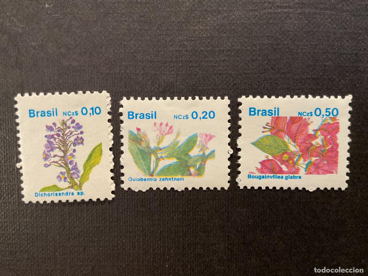 Sellos: BRASIL N&ordm; YVERT 1921/3*** A&Ntilde;O 1989. FLORA BRASILE&Ntilde;A