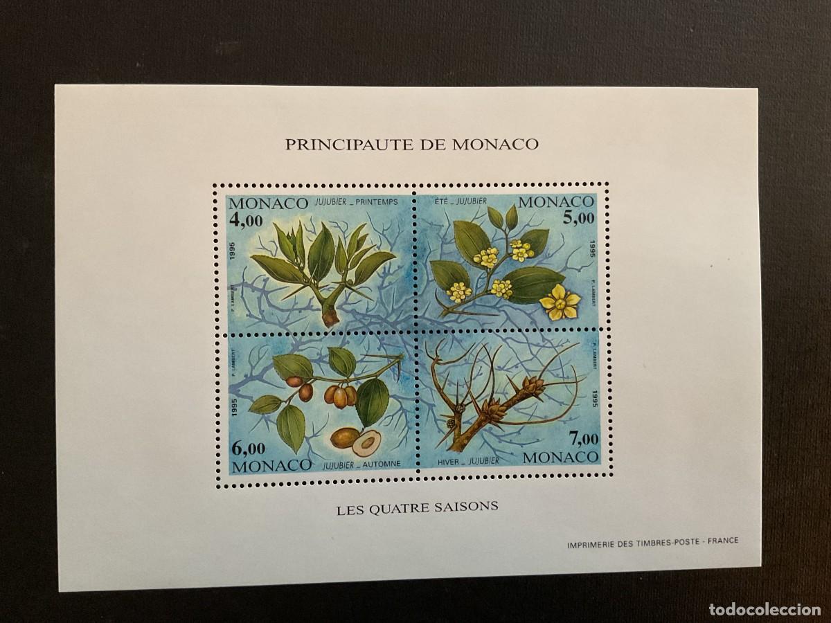 Sellos: MONACO N&ordm; YVERT HB 68*** A&Ntilde;O 1995. FLORA. LAS CUATRO ESTACIONES DEL ARBOL DE LA AZUFAIFA.