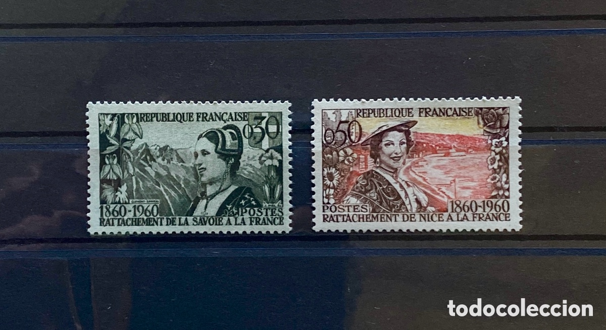 Sellos: Sellos, nuevo, de Francia 1960. Yvert 1246/47 Personajes Mujer