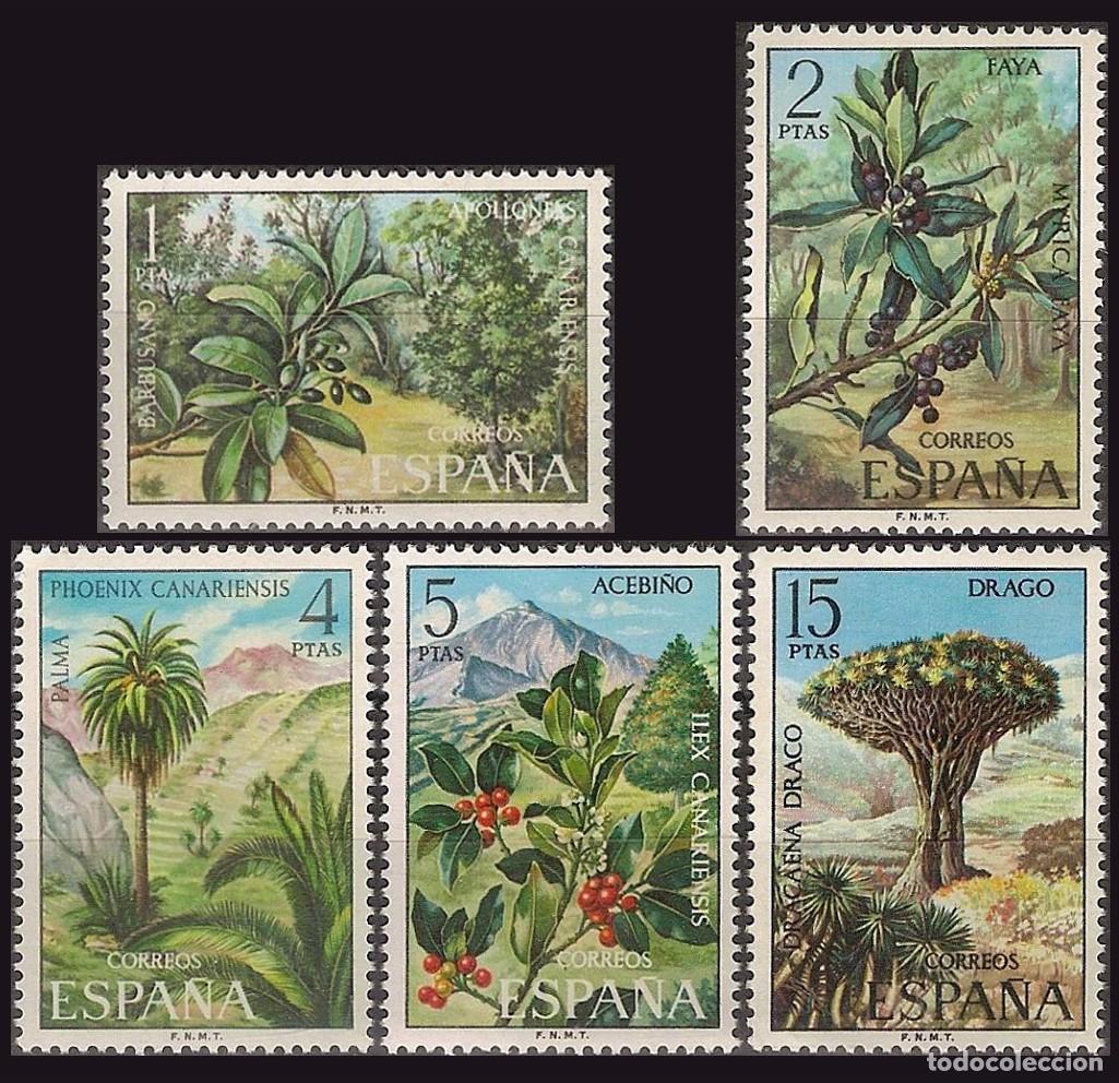 Sellos: 5v Espa&ntilde;a, 1973 | Flora Canaria | Ed: 2120/4, Yv: 1774/8, Mi: 2015/9, SG: 2178/82 MNH **