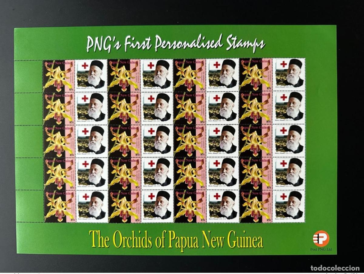 Sellos: Pap&uacute;a Nueva Guinea PNG 2007 Mi. 1244 Cruz Roja personalizada del CICR Henri Dunant