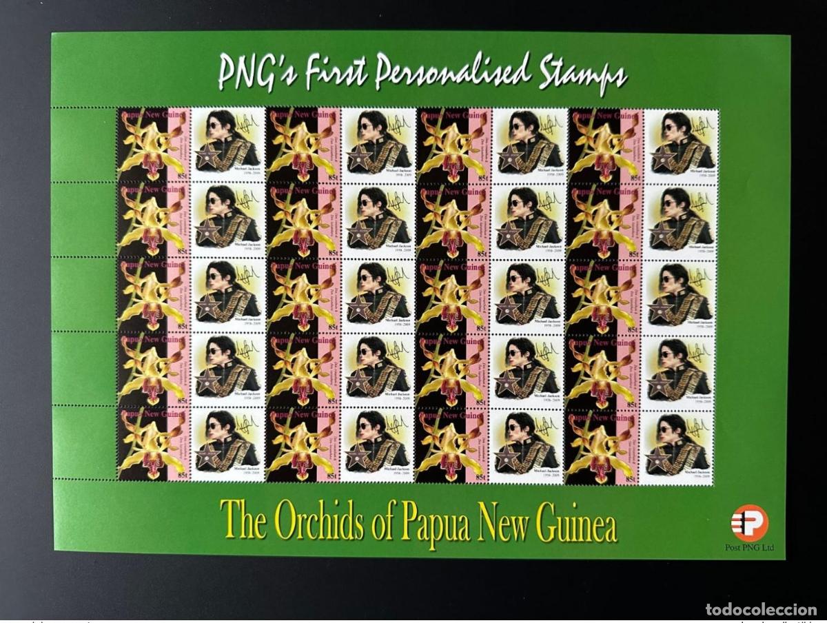 Timbres: Pap&uacute;a Nueva Guinea PNG 2007 Mi. 1244 M&uacute;sica musical personalizada de Michael Jackson