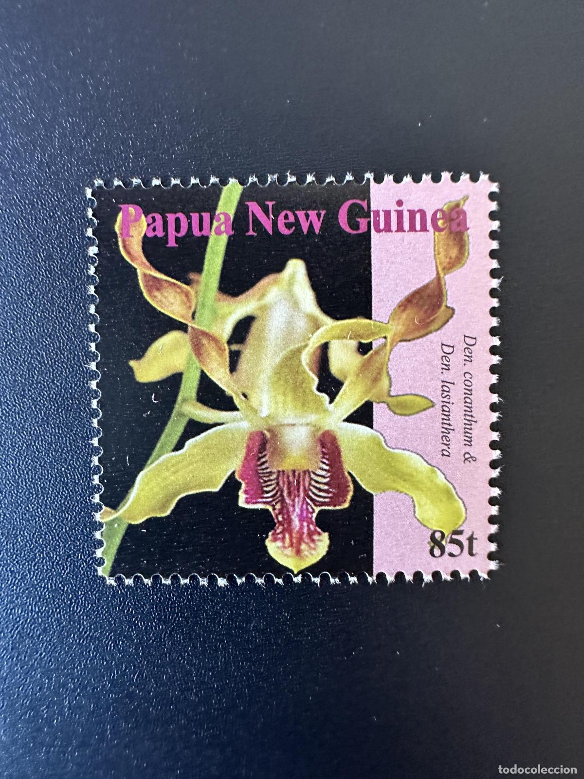 Sellos: Pap&uacute;a Nueva Guinea PNG 2007 Mi. 1244 Sello con orqu&iacute;deas flores de azules
