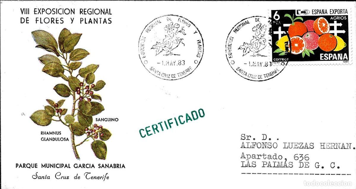 Sellos: SOBRE CONMEMORATIVO VIII EXP.REGIONAL DE FLORES Y PLANTAS - LIQUIDACI&Oacute;N